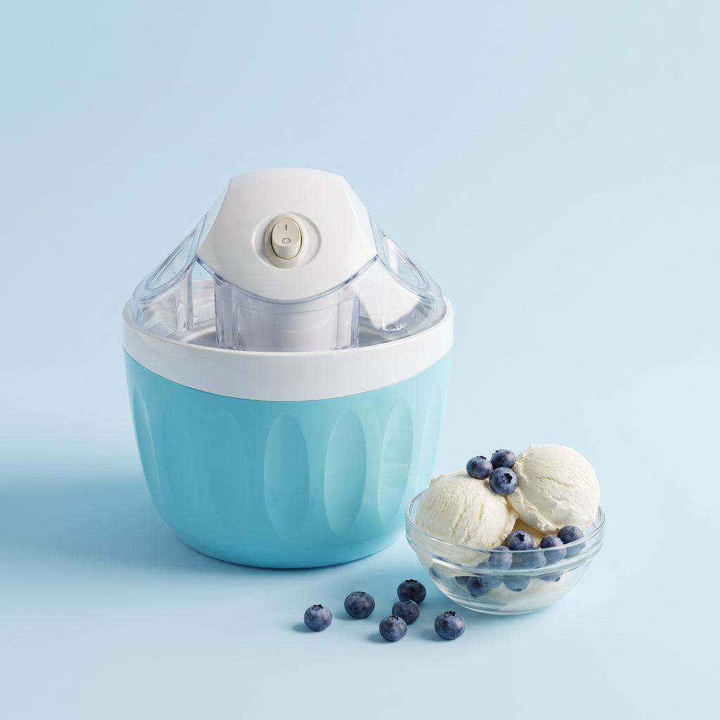 Mini ice cream maker in Sky Blue & White